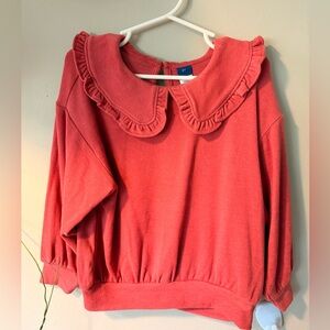 Old Navy Coral Ruffle Collar Top